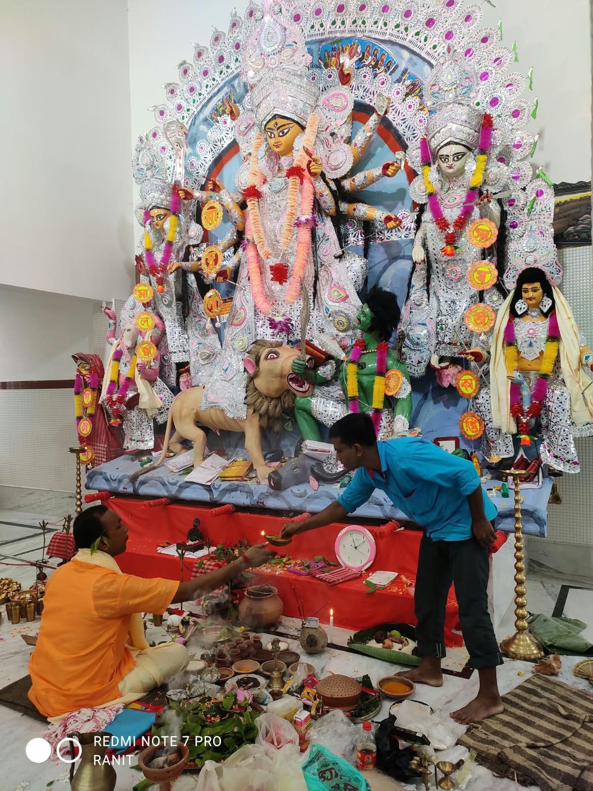 Durga Puja celebration at Protappur